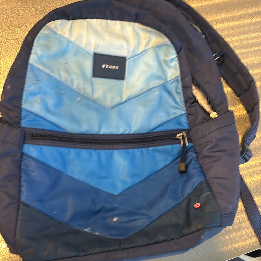 State bag navy backpack